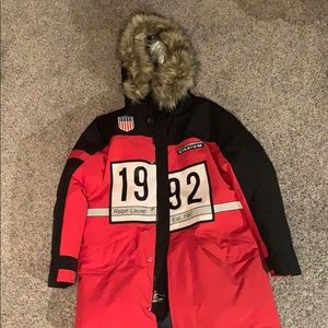 Winter stadium polo parka